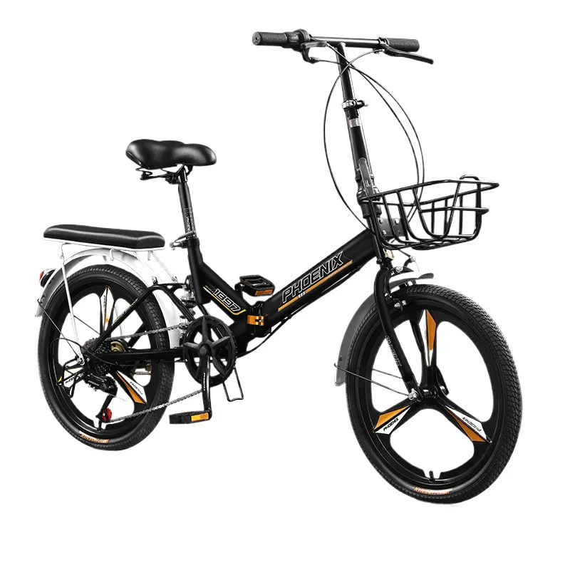 Integrated wheel Folding bicycle super lightweight portable 22 inch adult variable speed men's and women's mini student bike