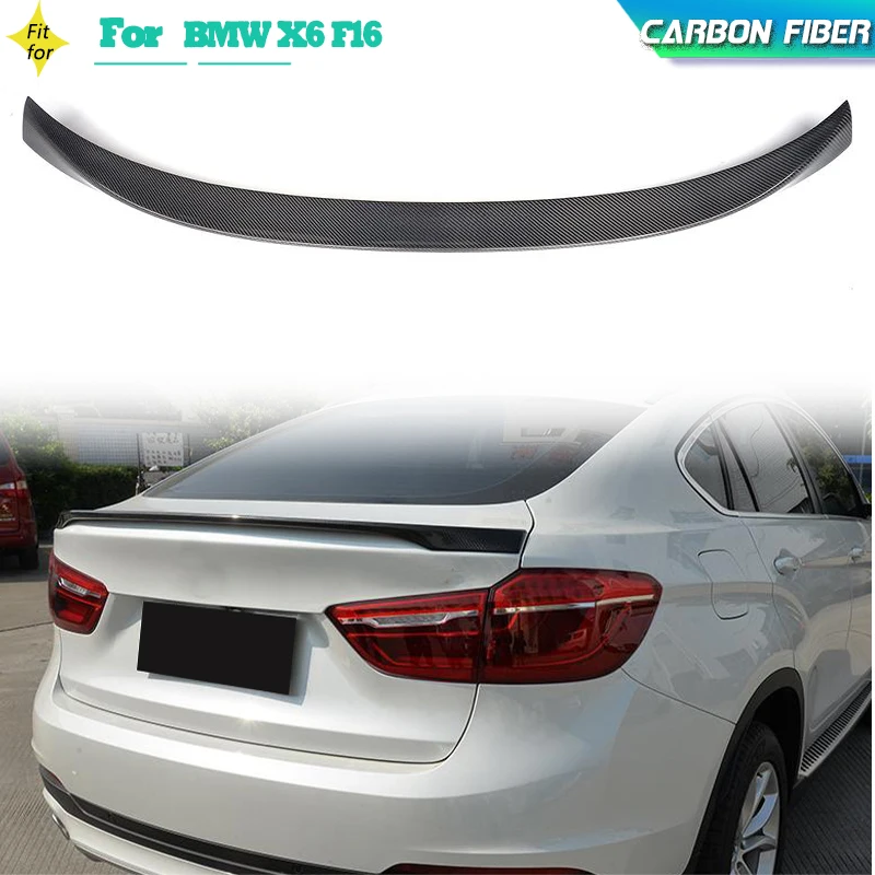 

Carbon Fiber Car Rear Trunk Spoiler Wings for BMW X6 F16 35i 50i Sport 4-Door 2015-2017 Racing Rear Spoiler Boot Lid Wing Lip