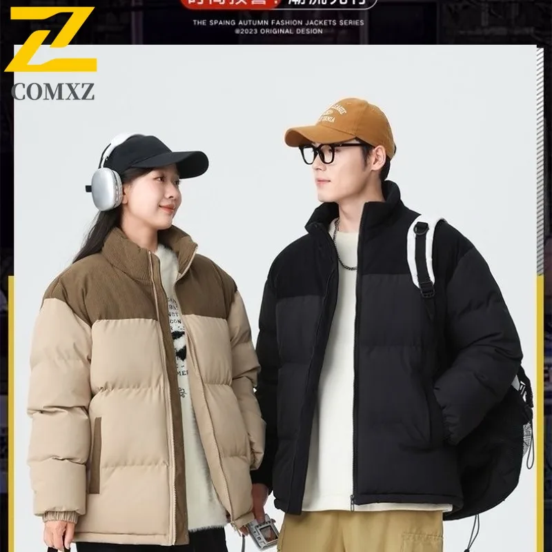 

Осень-зима, теплый пуховик с воротником-стойкой, свободный крой, утолщенное белое утиное пальто, мужская повседневная верхняя одежда-пуховик, легкий комфорт