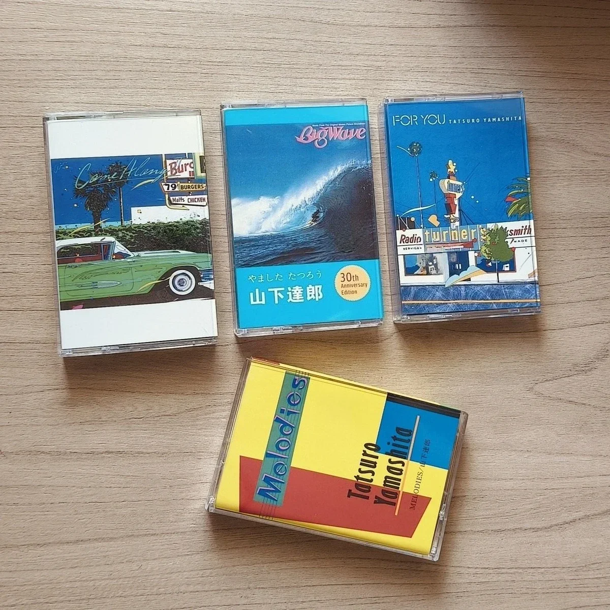 Japanese City Pop 4Cassettes, Refreshing And Relaxing Seaside Melodies, Ideal For Immersive Listening In Leisure Time