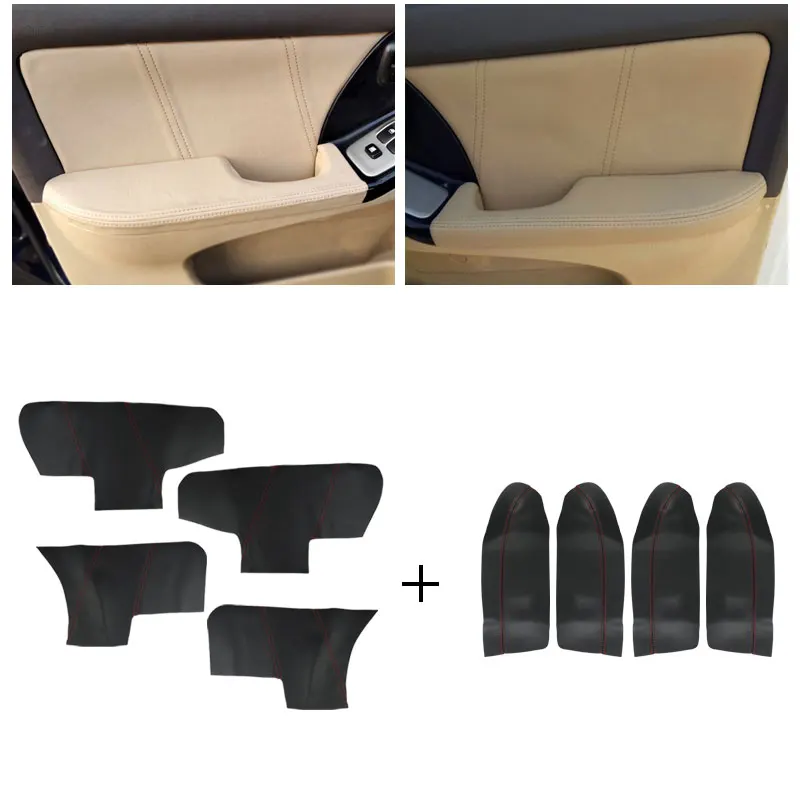 

Soft Leather Door Armrest Cover For Hyundai Elantra 2004 - 2010 2011 2012 Car Door Armrest Panel Skin Cover Sticker Trim