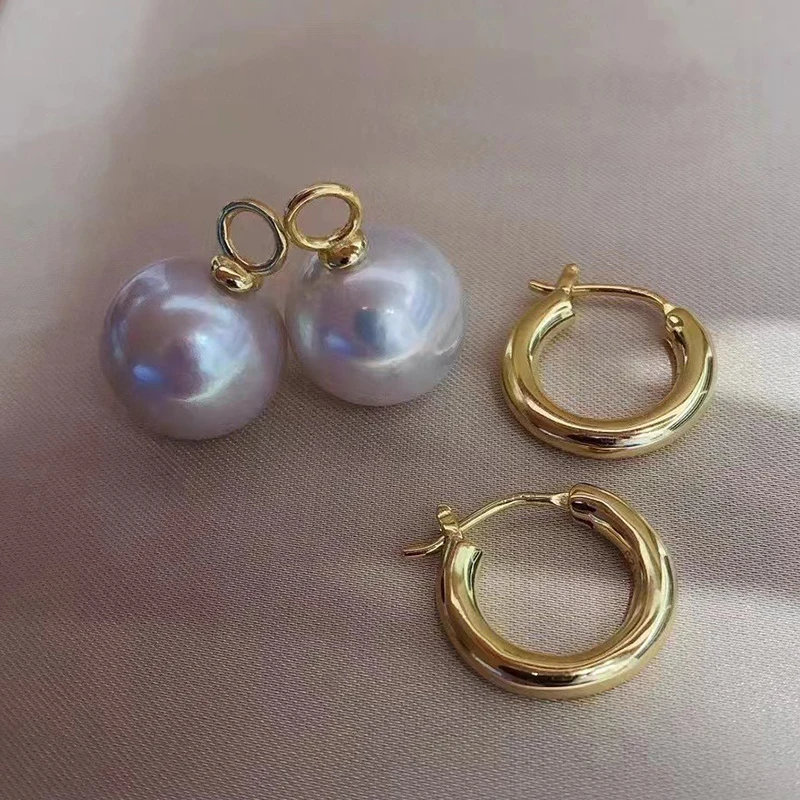 Elegant Minimalist Real Pearl Earrings for Women Classic Ear Buckle Design Daily Commuter Earrings with Natural Edison Pearls image 5