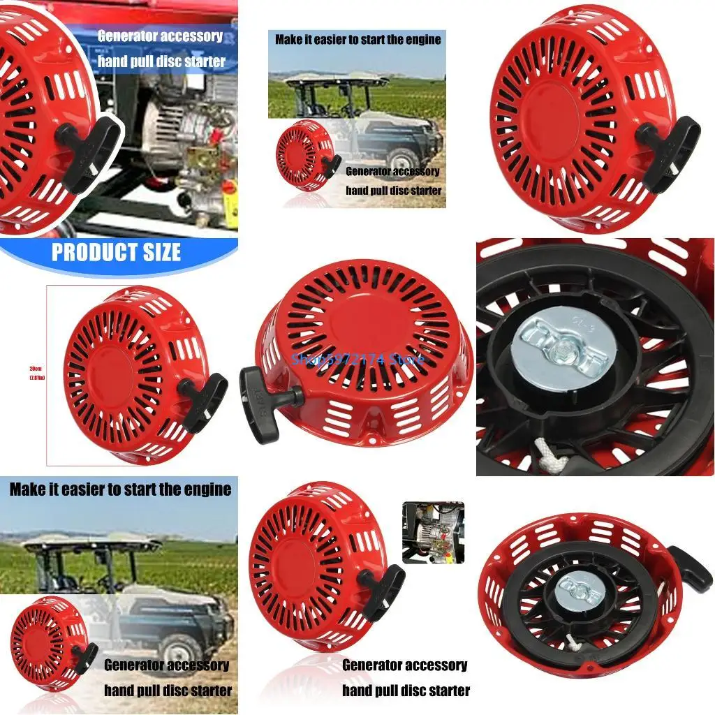 Y3NB ABS Recoil Starter Replacement For GX340 GX390 337CC 389CC Engine Parts 200mm Center Hole