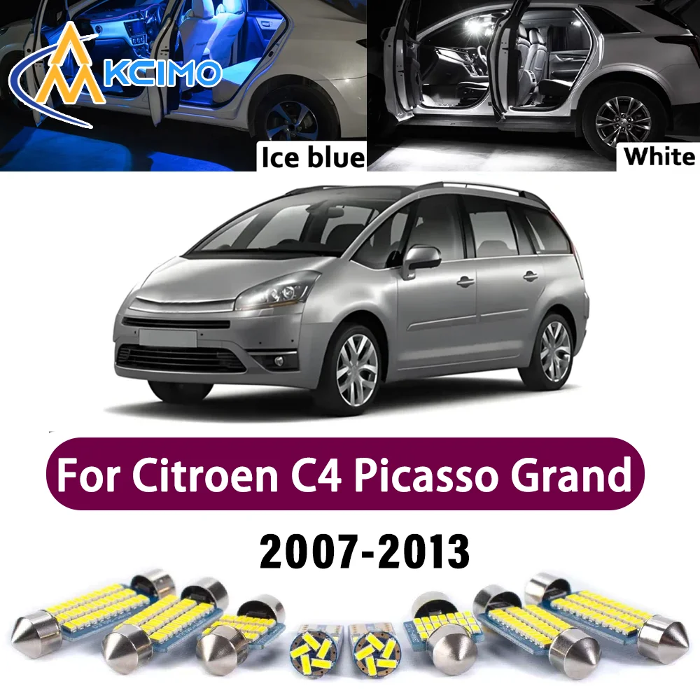 

Canbus Number Plate Bulb For Citroen C4 Picasso Grand Picasso 1 MK1 2007-2013 LED Interior Reading Map Mirror Premium Lights
