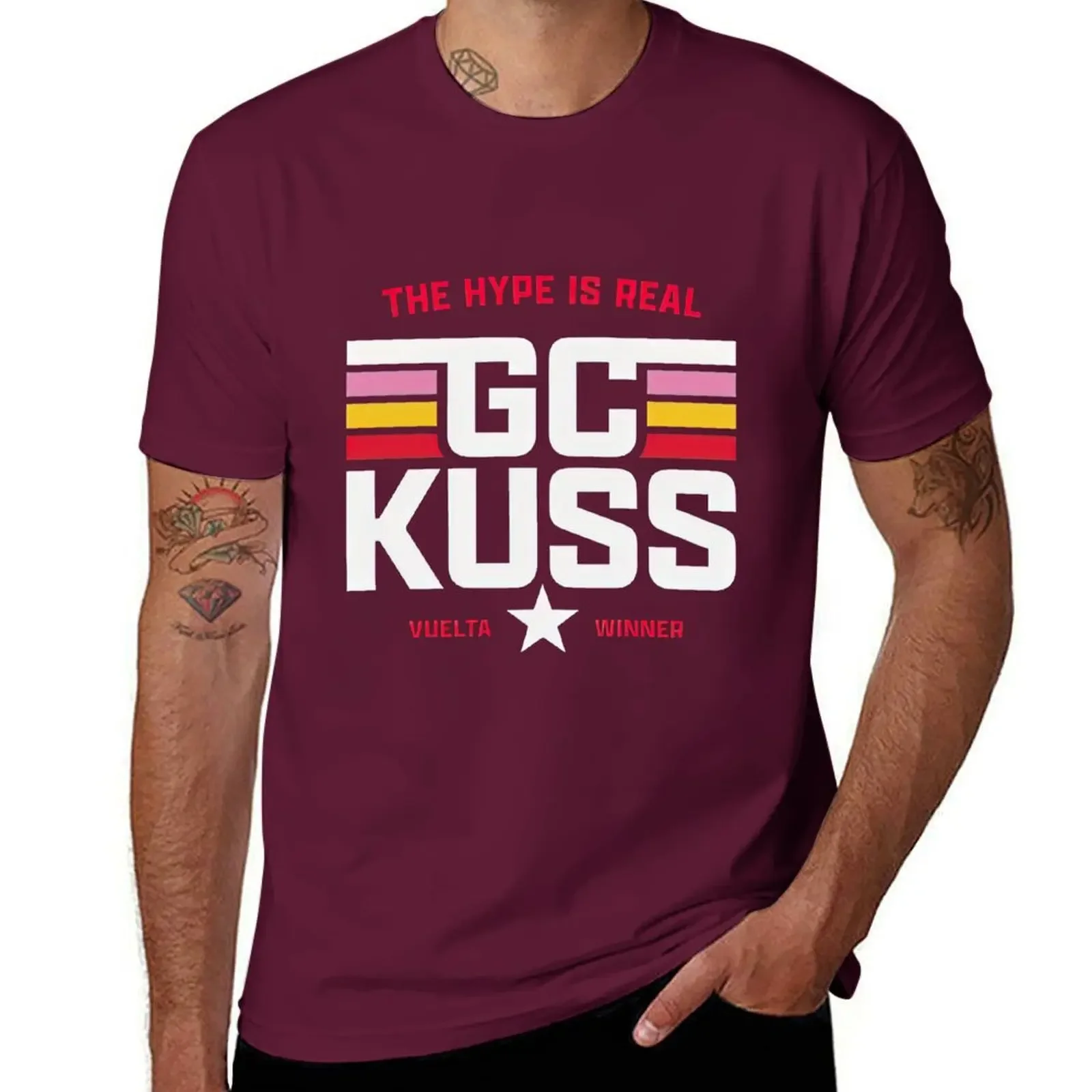 2024 Summer New Men T Shirt Casual GC Kuss - Vuelta 2023 T-Shirt Vintage Clothes Cute Clothes Short Sleeves Pure Cotton Tops