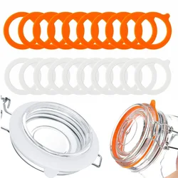 10pcs Silicone Jar Gaskets Replacement Airtight Rubber O Rings Leak-proof For Food Storage Sealing Lids Glass Can Kitchen Tools