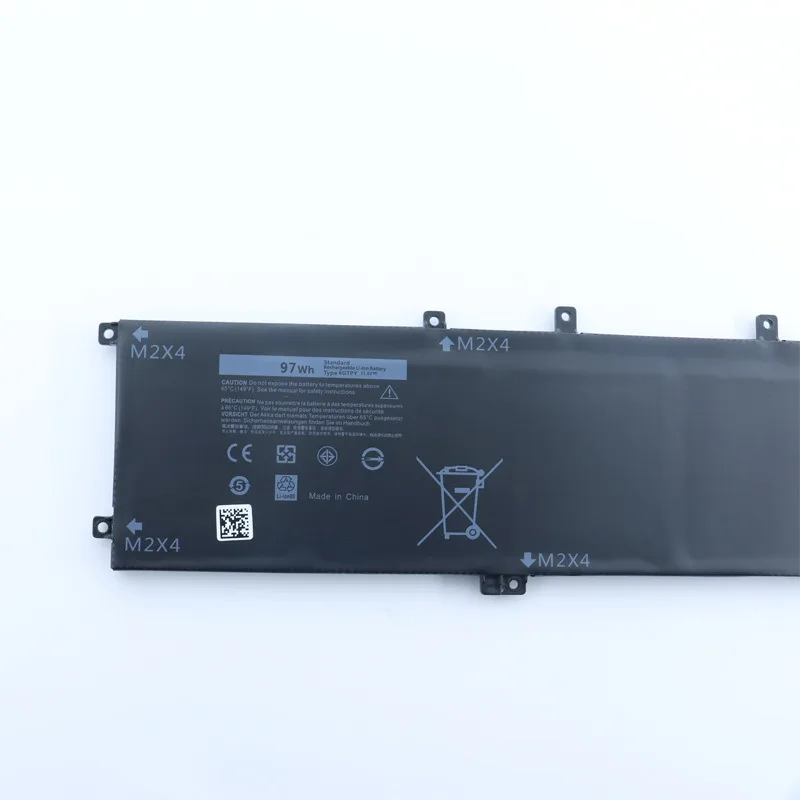 بطارية الكمبيوتر المحمول DELL XPS15 9550 9560 M5510/520 9570 6GTPY 11.4V 8333mah