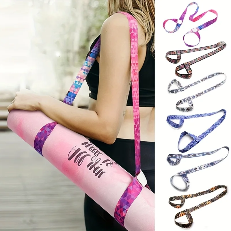 Adjustable Yoga Mat Strap Yoga Mat Bundle Strap Shoulder Straps Sports Stretch Strap Floor Mat Storage Strap Yoga Mat Bag