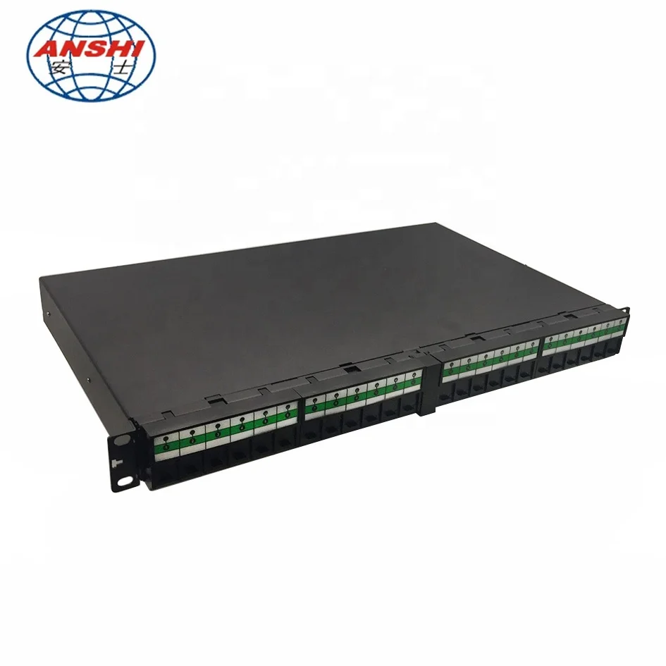 ANSHI Intelligentes 24-Port-CAT6A-UTP-Patchpanel, geladen, ungeschirmt, mit 4G 3G TCP-Netzwerkunterstützung