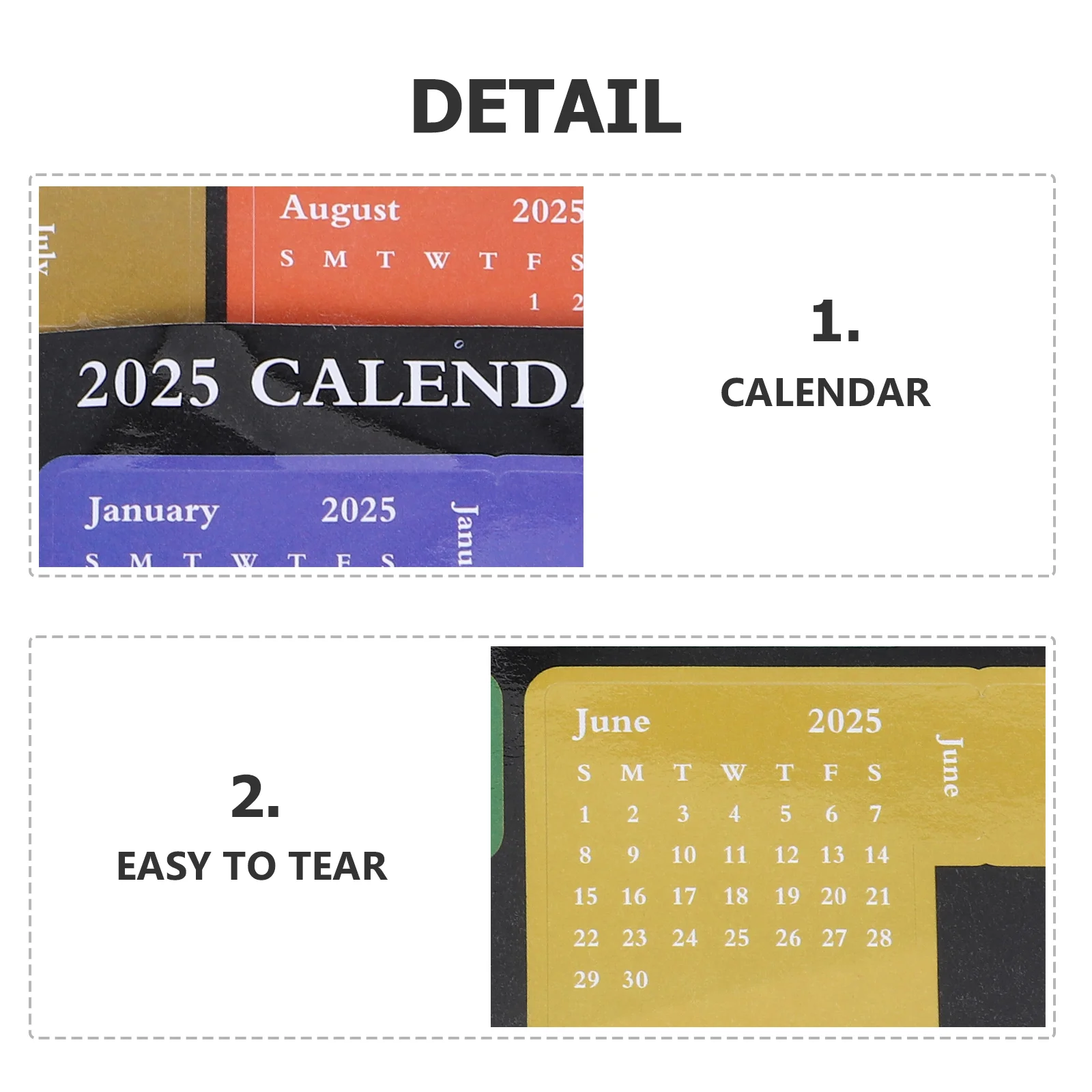 Book 2025 Index Post Journals Monthly Calendar Stickers Coated Paper Household Planner Advent for Children