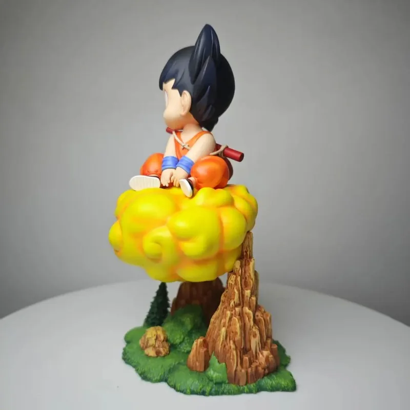 In Stock 20cm Dragon Ball Cartoon Character Goku Sitting on Somersault Cloud PVC Action Figure Figurine Model Collection Toys