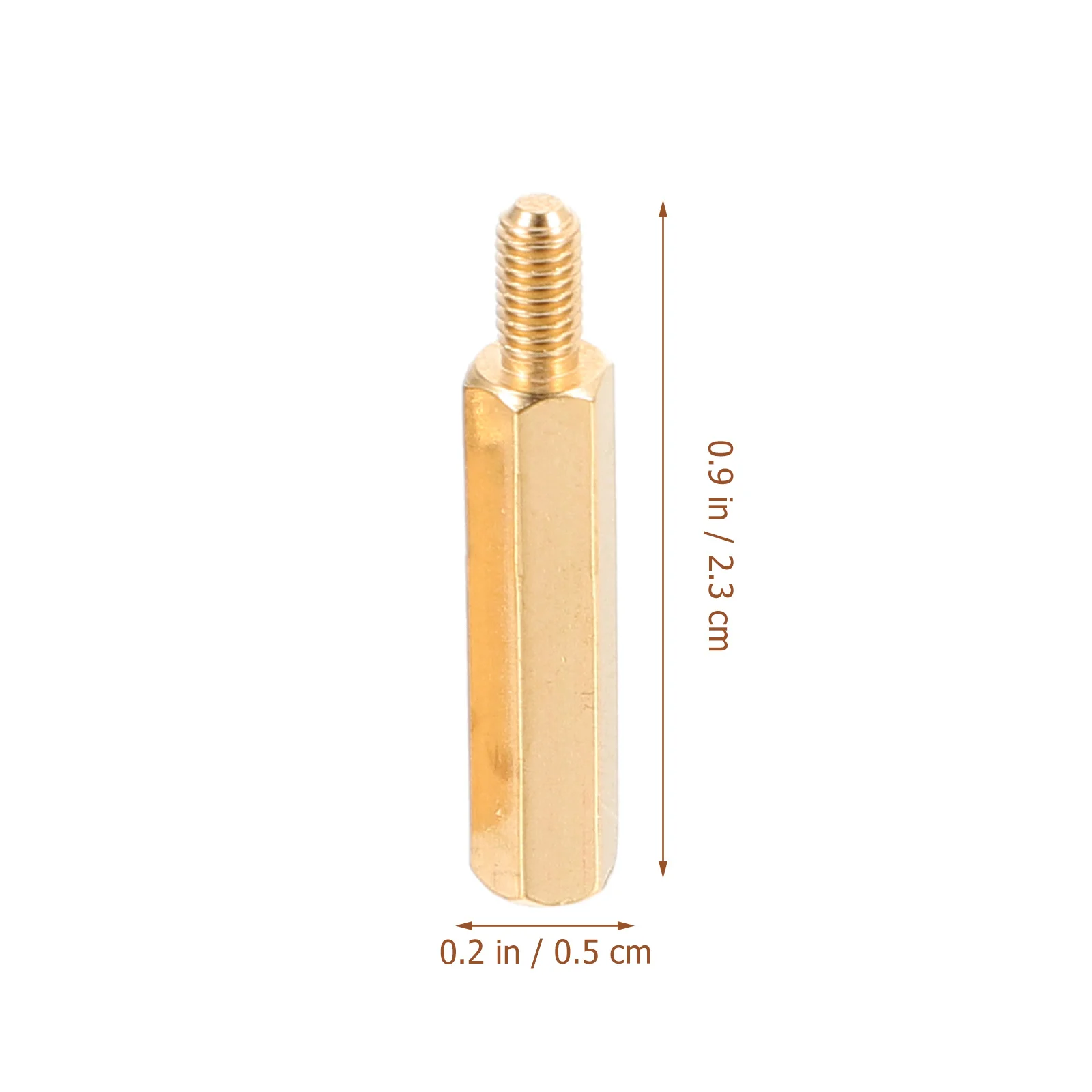 

120pcs Hexagonal Brass Isolation Studs High-Quality Durable Smooth No Burrs Clear Thread Brass Nut Support Isolated Column Screw