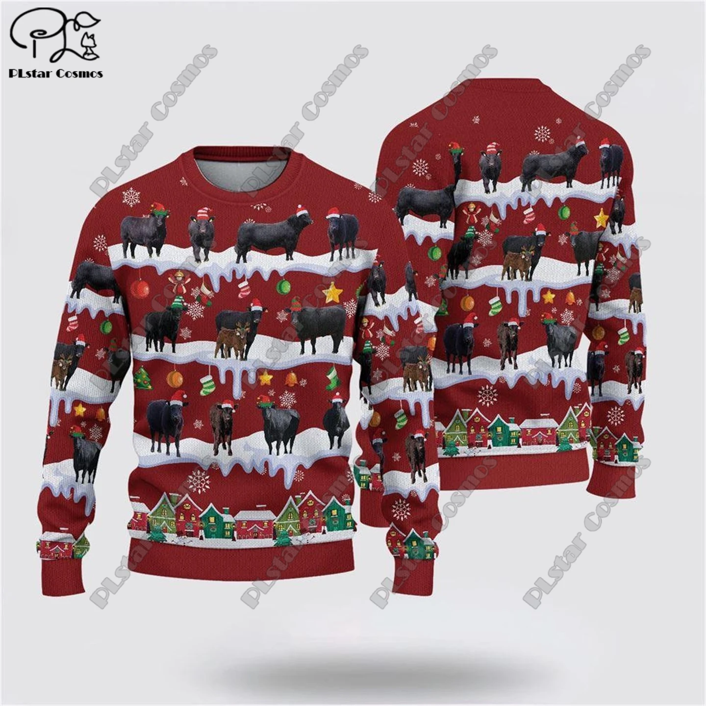 New 3D Printed Animal Custom Series Cute Christmas Pattern brutto maglione Street Casual Winter felpa S-1