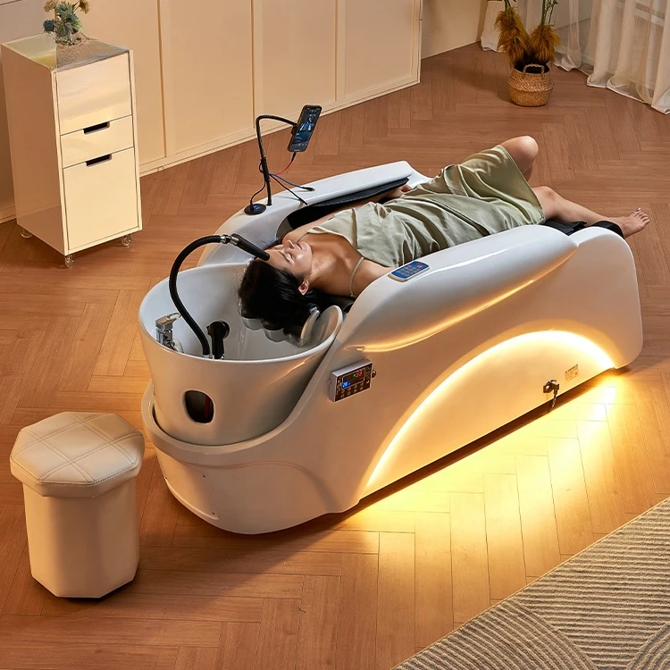 Luxury comfortable Full Body Electric massage table Hair washing shampoo bed