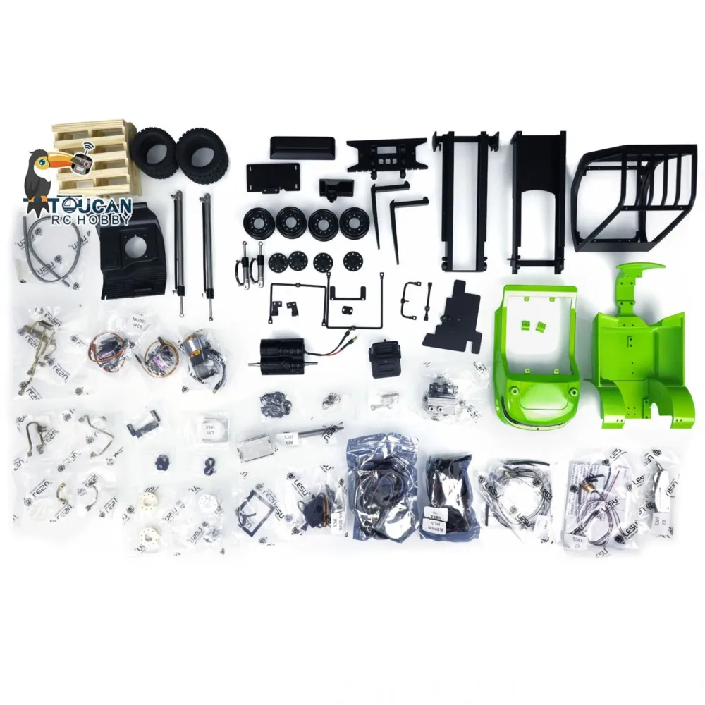 Lesu brinquedos de controle remoto 1/14 transferência rc caminhão empilhadeira hidráulica kit bomba motor pintado som esc tamiyaya modelo THZH0779-Smt3