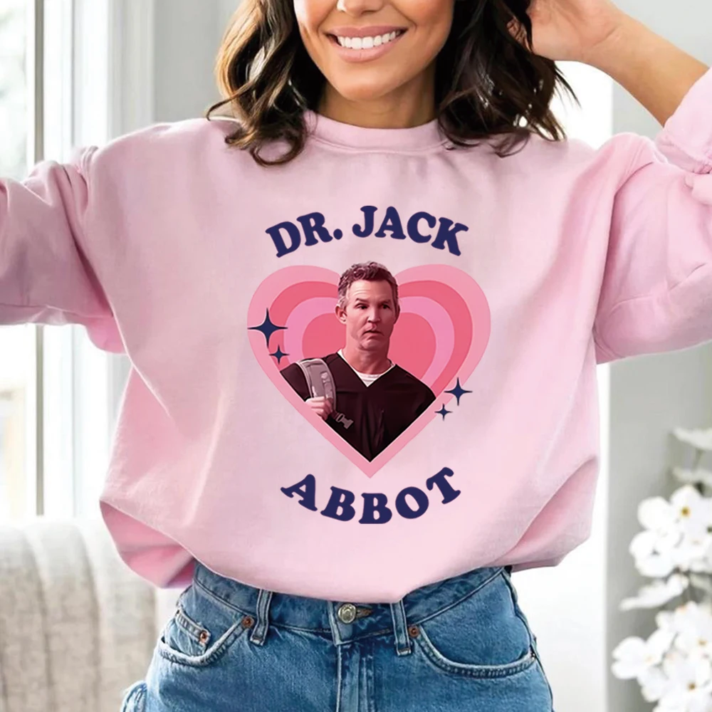 

Свитшот Dr Jack Abbot в стиле ретро-поп-арт с сердечками, забавная футболка Dr Jack Abbot, свитер The Pitt, унисекс, толстовки с длинными рукавами по мотивам телесериалов