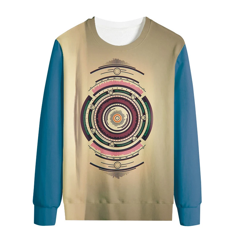 Round Pattern 3d Printed Sweatshirts for Men and Women Pullovers Harajuku Unisex Tops