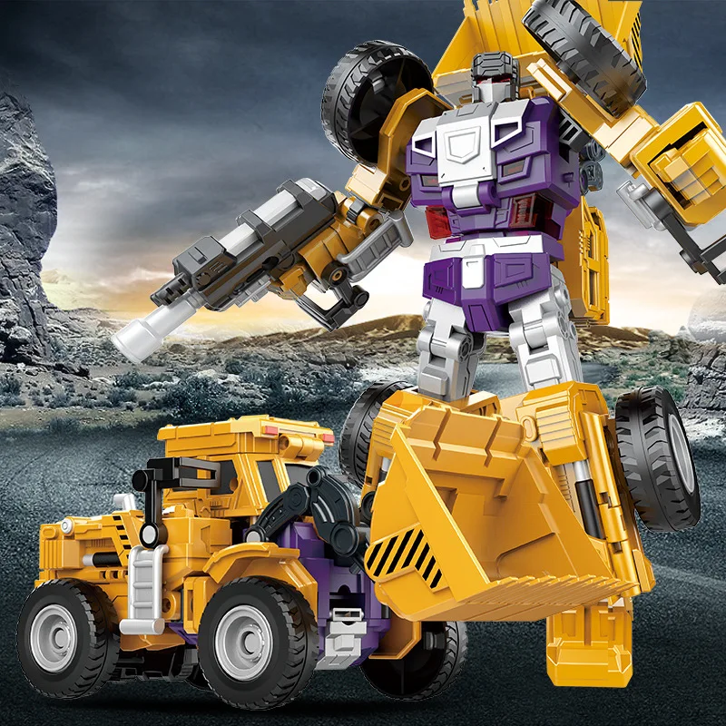 Brinquedo Robô Veículo de Construção Transformável Devastator 6 em 1, Caminhão de Engenharia, Figura de Ação, Modelo de Brinquedo para Meninos e Crianças
