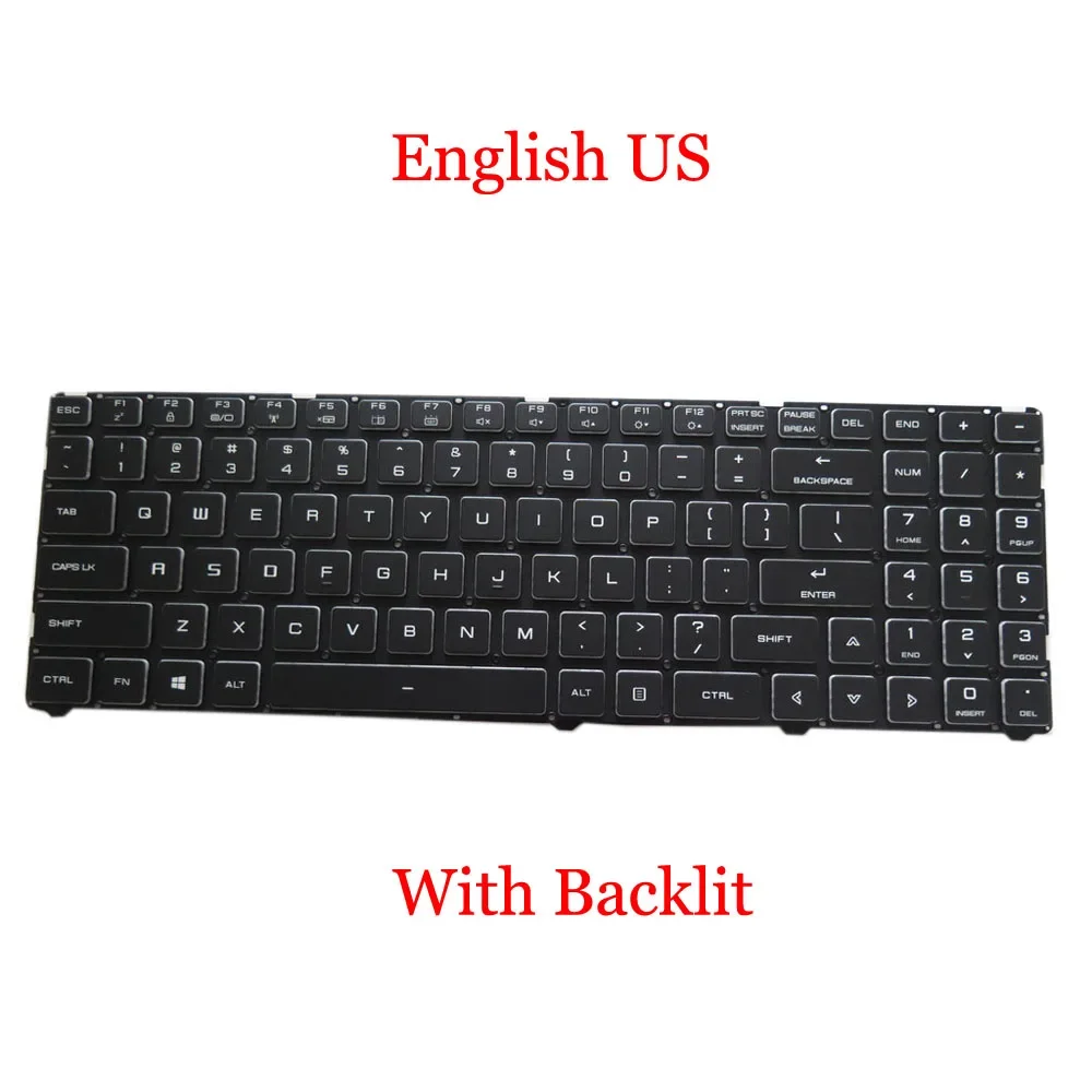 YD Laptop With Backlit US Keyboard For Eluktronics Prometheus XVII English US No Frame New