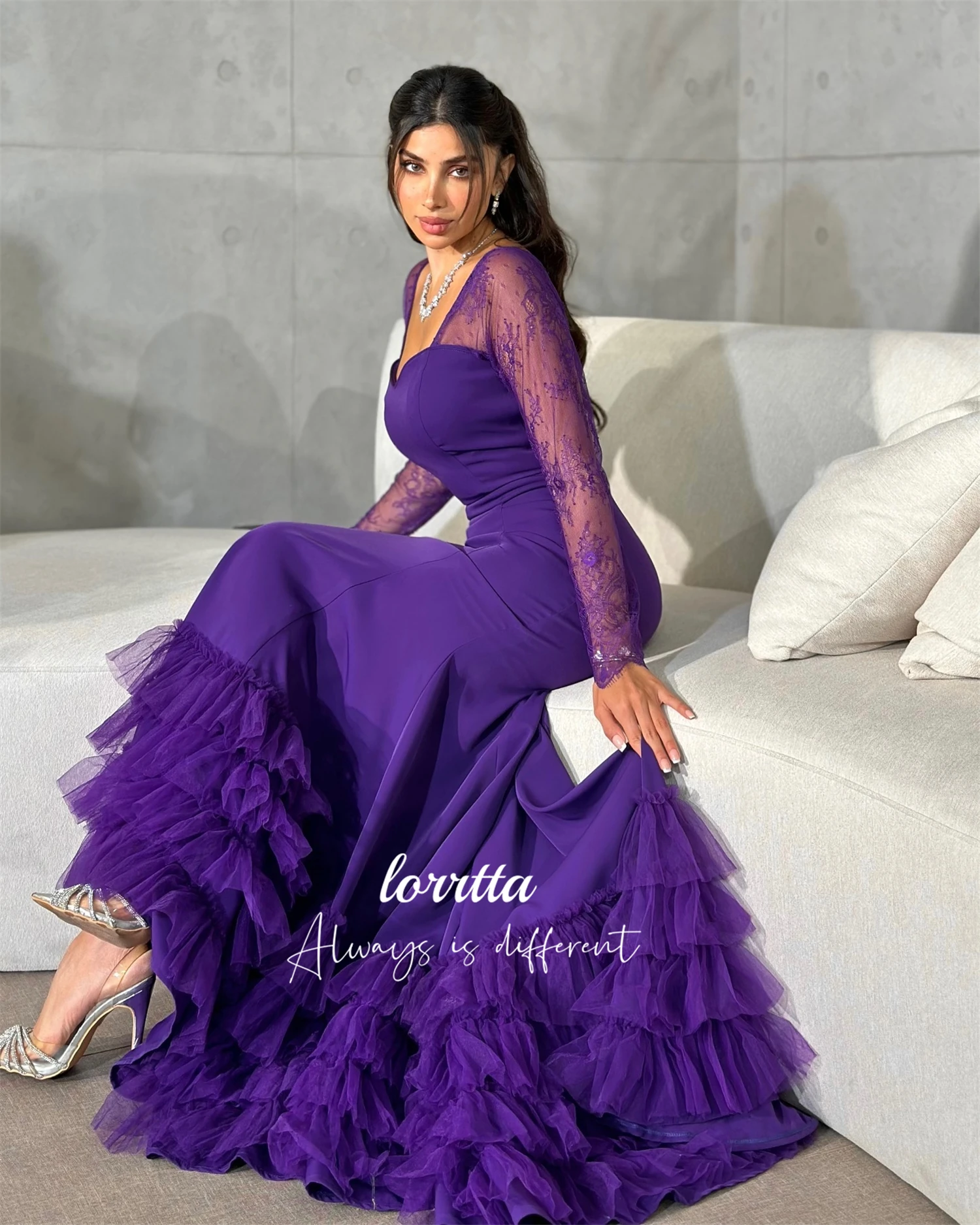 Customized Woman Wedding Party Dress Fishtail Cut Purple Evening Cocktail Dresses Women 2025 Robe De Soiree Femmes Prom Dreeses