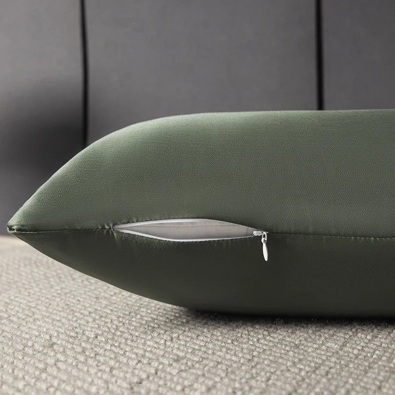 التوت الحرير غطاء الوسادة سستة المخدة الفضة Lon غرفت حريري الزخرفية المخدة غطاء وسادة أريكة لا الأساسية