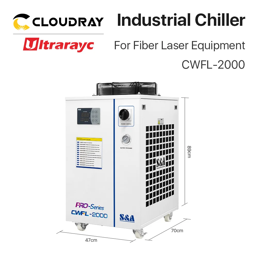 Ultrarayc CWFL-2000 Series S&A Air Water Chiller With Digital Temperature Controller for 2000W Fiber Cutting Machine