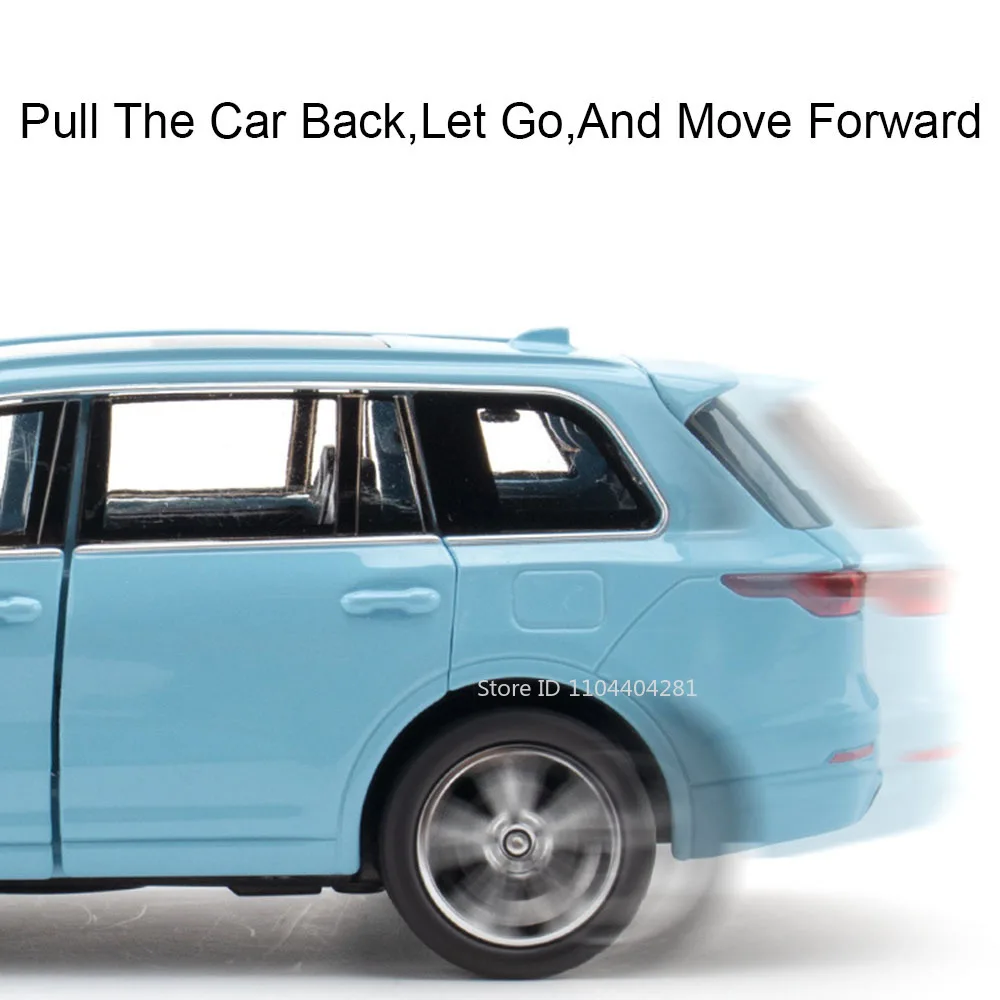 1:32 LEADINGIDEAL ONE NIO ES8 Auto Speelgoed Legering Diecast Modellen Deuren Geopend Geluid Licht Trek Nieuwe Energie Voertuigen Kinderen Aanwezig