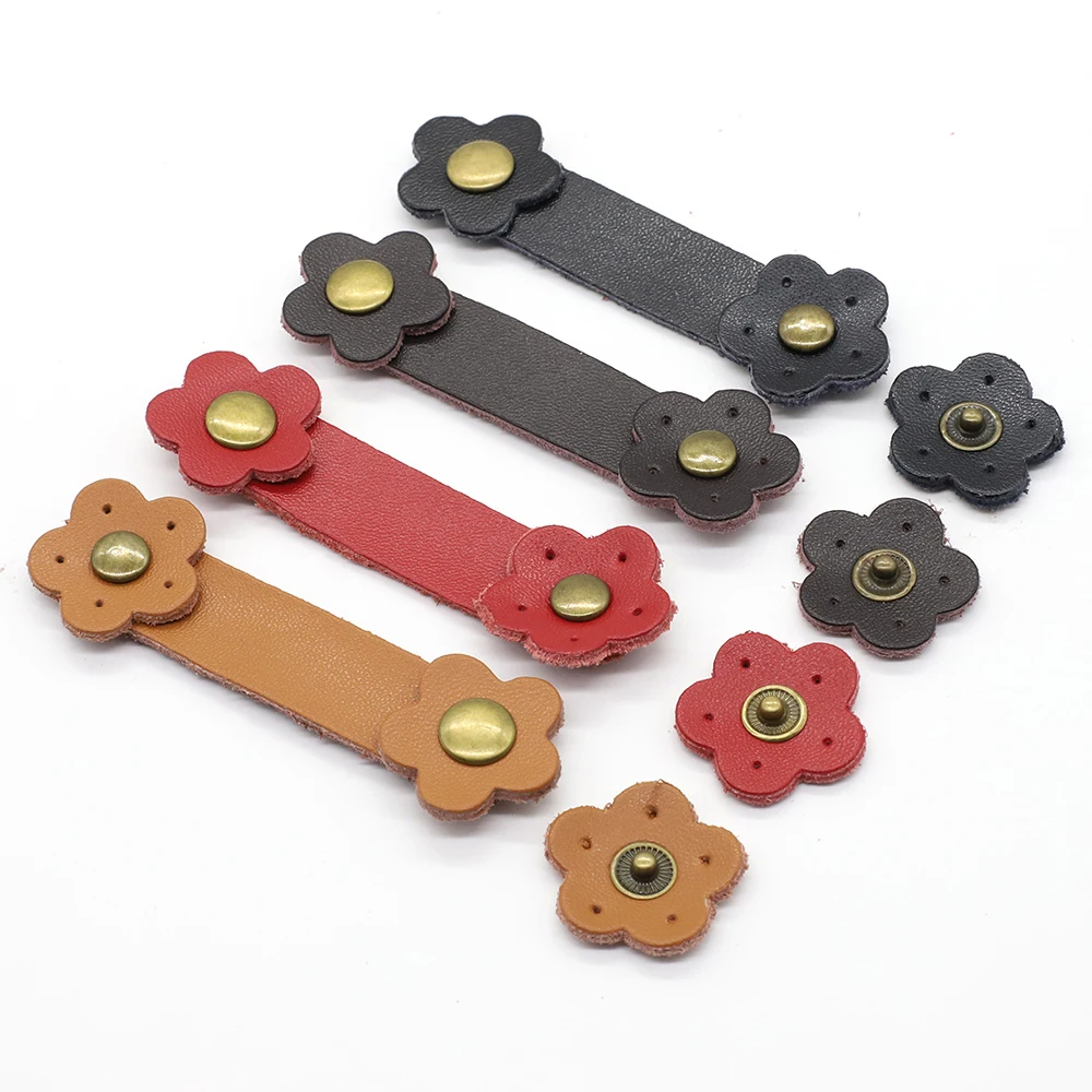 

8CM Flower Parrern Leather Bag Buckle Handmade Buttons Wallet Hasp Clasp Buckle Card Pack Buckle for DIY Handbag Accessories
