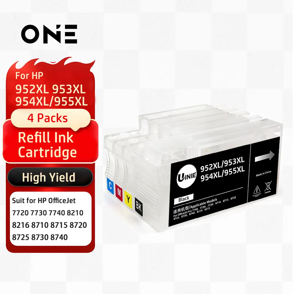 For HP 952 953 954 955 XL Refill Ink Cartridge With ARC Chip For HP 7720 7730 7740 8210 8216 8710 8718 8720 8730 8740 Printer