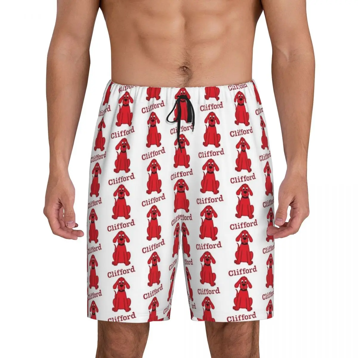 Custom Clifford The Big Red Dog Shorts Sleeping Pants Men Pajama Pants Lounge Sleep Sleepwear Bottoms - view 3