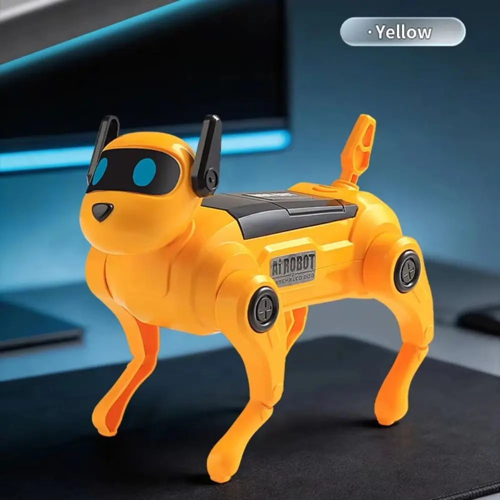 音声制御電動ロボット犬タッチインタラクティブ歌う踊るインテリジェントメカニカルドッグ組み立てモデル歩行機能付き