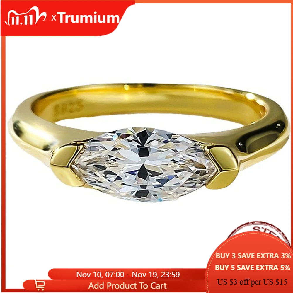 

Женское Обручальное кольцо из серебра 925 пробы с огранкой маркиза