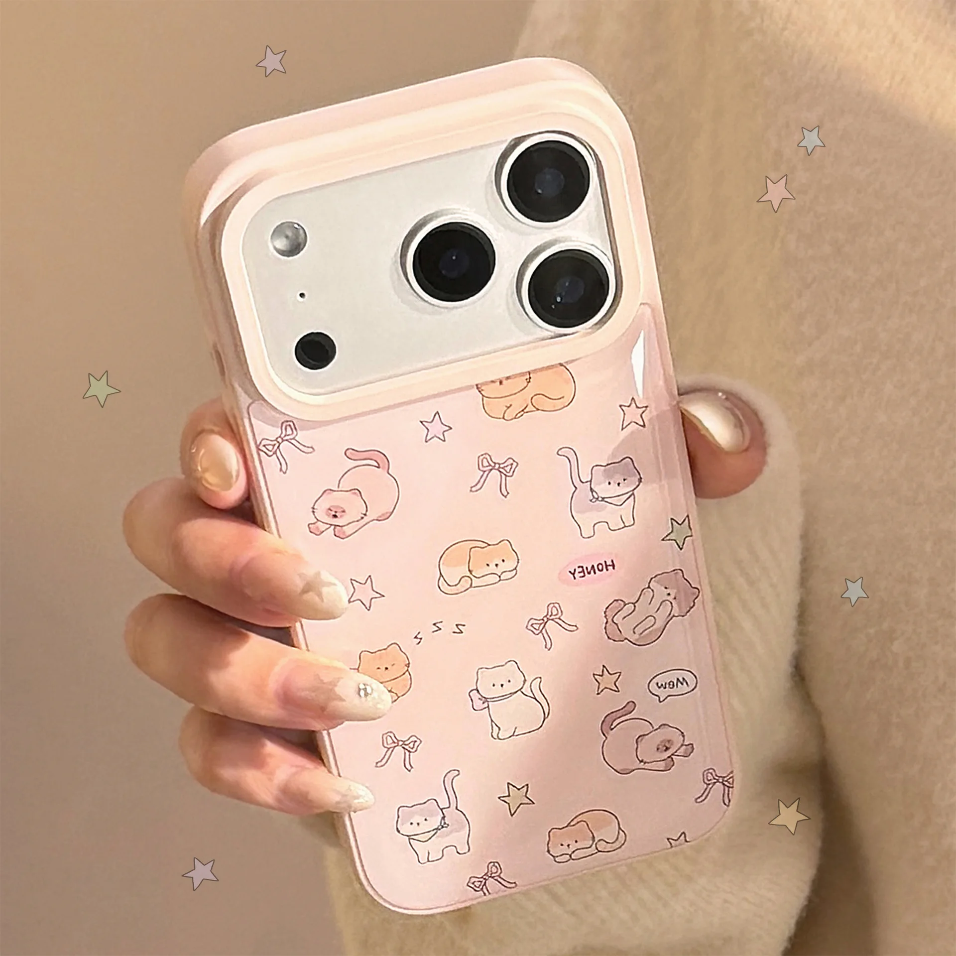 

Cat Paradise Apple 17 Promax Phone Case 16 Drop Rubber Powder Cartoon 15 Suitable for iPhone 13