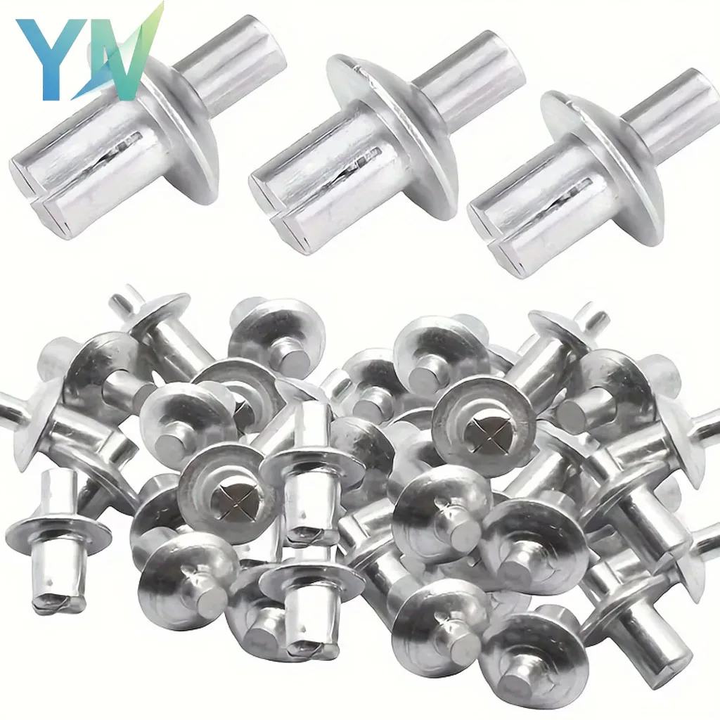10-100PCS Aluminum Hammer Drive Rivets with Dome Head and Split Mandrel for Secure Fastening in Metal and Plastic Materials