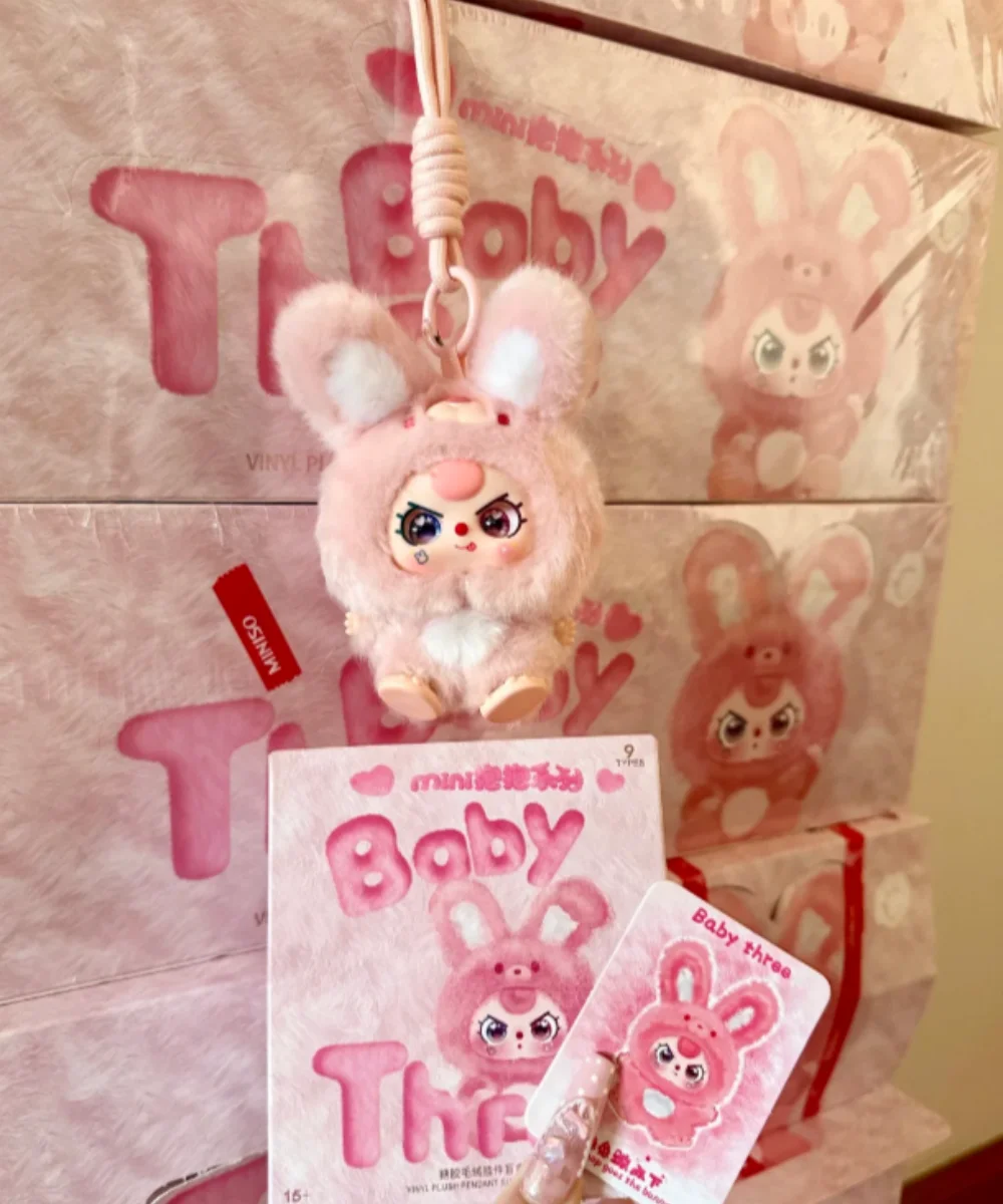 

Baby Three mini Embrace Series виниловая слепая коробка кулон милая кукла аниме фигурки игрушка-сюрприз подарок на день рождения для девочки натуральная