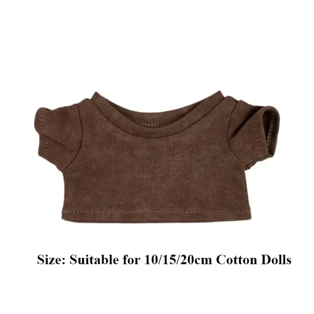 Jouets accessoires vêtements de poupée en coton Style de mode sweats à capuche élastiques T-shirt pulls pour poupées en peluche en coton de 10/15/20 cm
