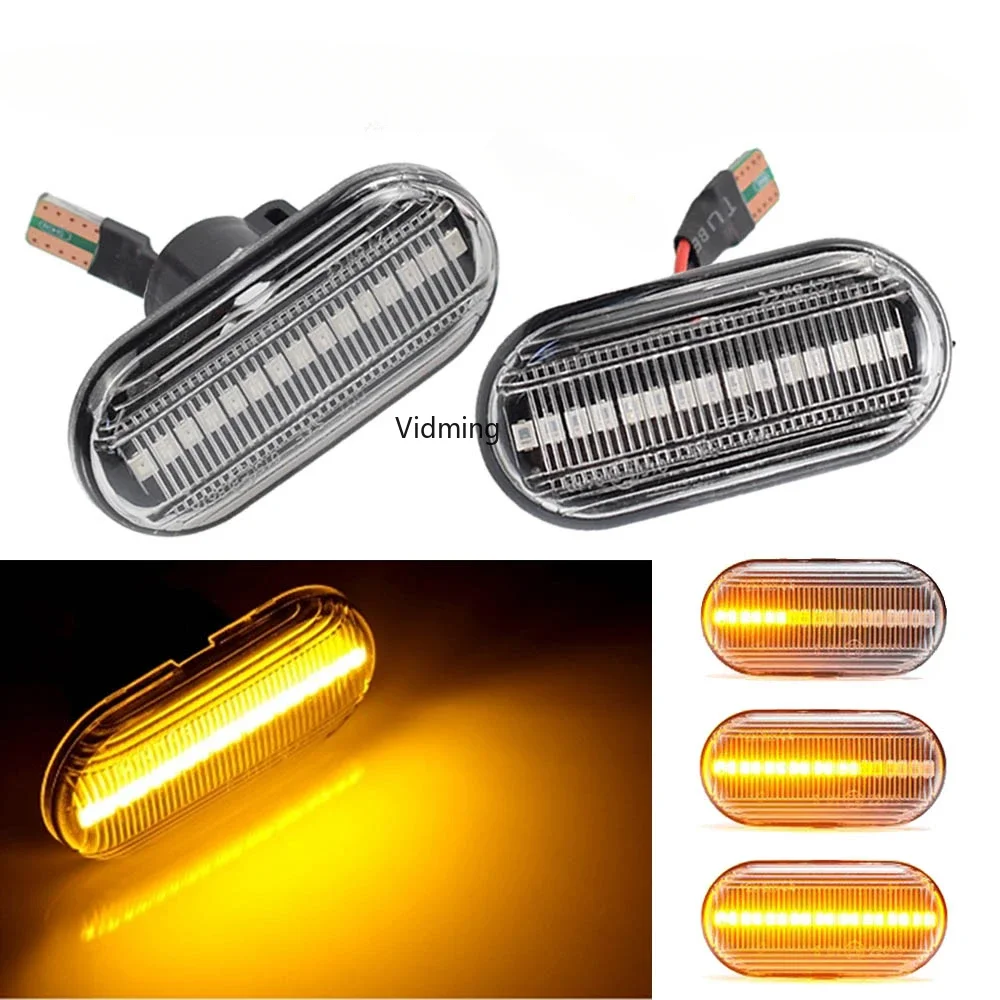 2x Led Dynamic Turn Signal Lights Side Marker For Renault Clio Trafic Kangoo Twigo Dacia Logan Duster Nissan Interstar Primastar