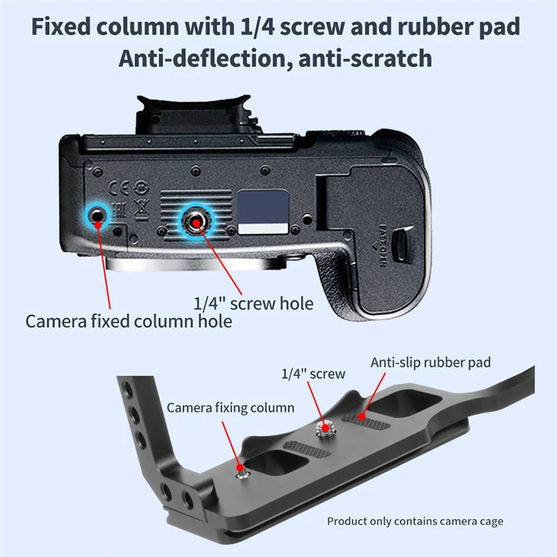 【HOT】Black Aluminum Alloy Camera Protective Cage Small Rig Camera Cover Video Stabilizer Mount For Eos- R5 R6