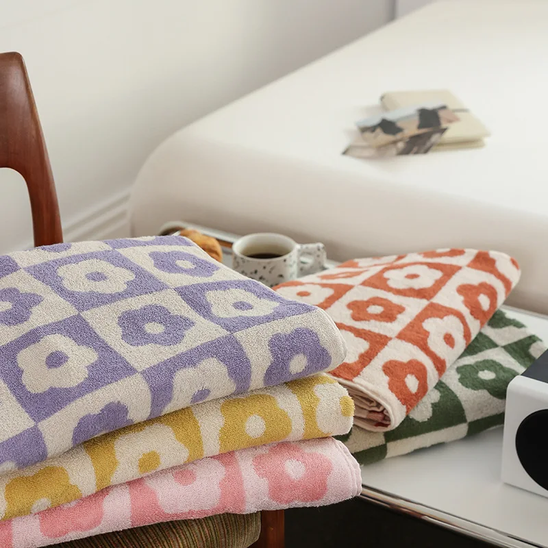 35x75 cm Motivo floreale Velluto corallo Assorbente Asciugamano per il viso ad asciugatura rapida Morbido Asciugamani per il viso per adulti Asciugamano da bagno in microfibra