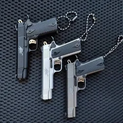 1:3 Alloy Mini 1911, model pistoletu, brelok, wisiorek, odpinany pistolet zabawkowy, ozdoba, festiwal, impreza, prezent dla dorosłych, dzieci, prezent na boże narodzenie