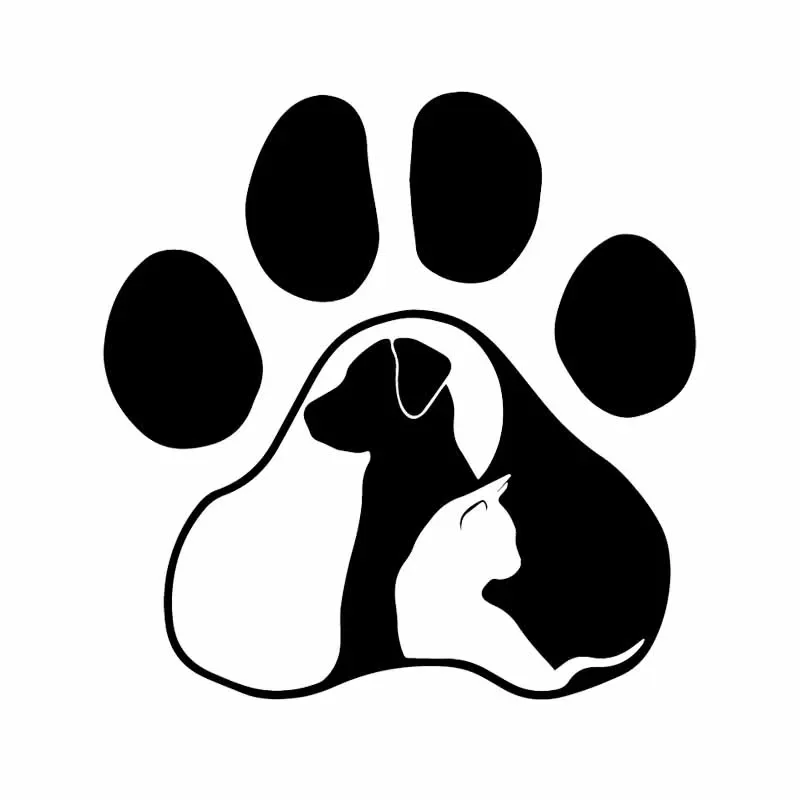 Dog Cat Love Animal Funny Cartoon Car Sticker Waterproof and Sunscreen Vinyl Decal Decor Pattern,15CM*15CM