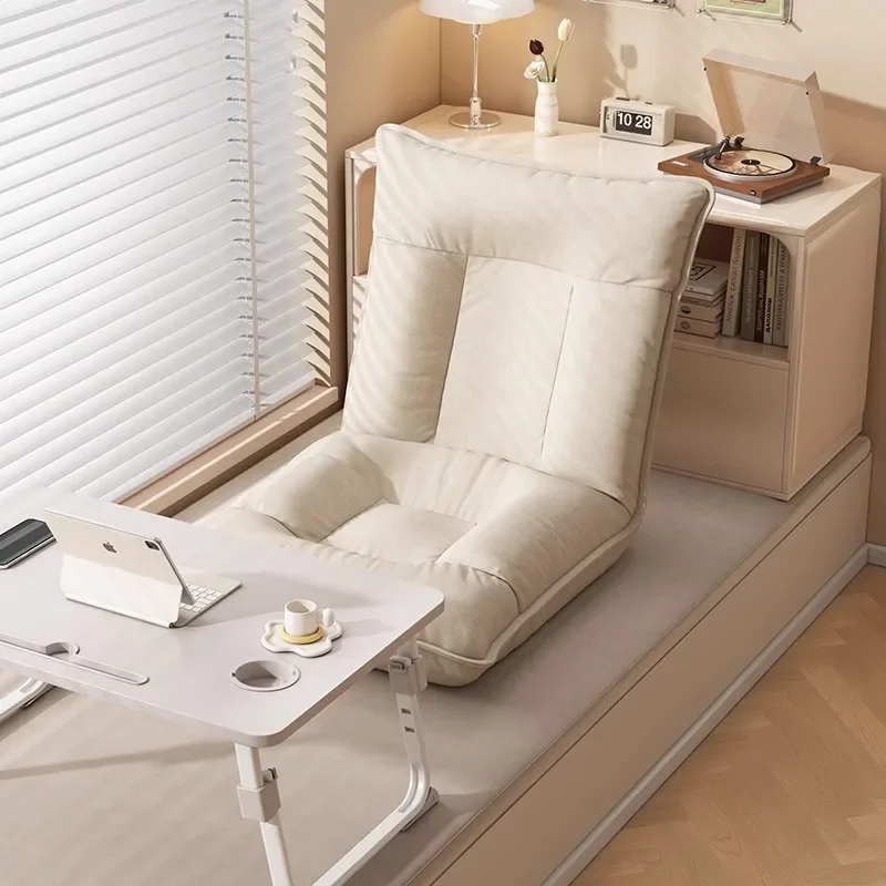 Lazy sofa bay window chair adjustable seat cushion single folding casual tatami reclining bed back chair