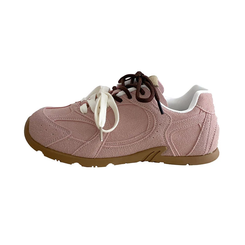 Chaussures de sport rétro décontractées pour femmes, lacets lumineux irréguliers, chaussures polyvalentes, blocage de documents, niche, mode, nouveau