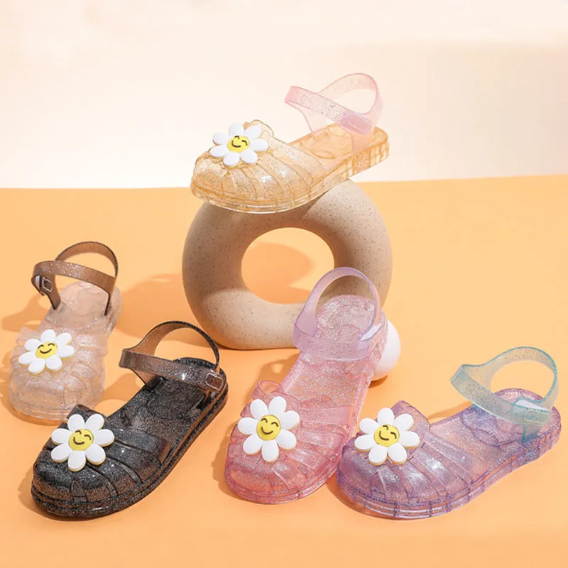 

MERI AMM Soft Jelly Shoes For Princess Dress Up Girls Sandals Daily Beach Vacation Holidays baby