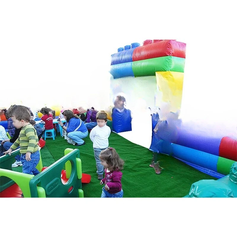 Quality Assurance Material Waterproof Inflatable Building Blocks and Fences Toy for Children's Outdoor Play