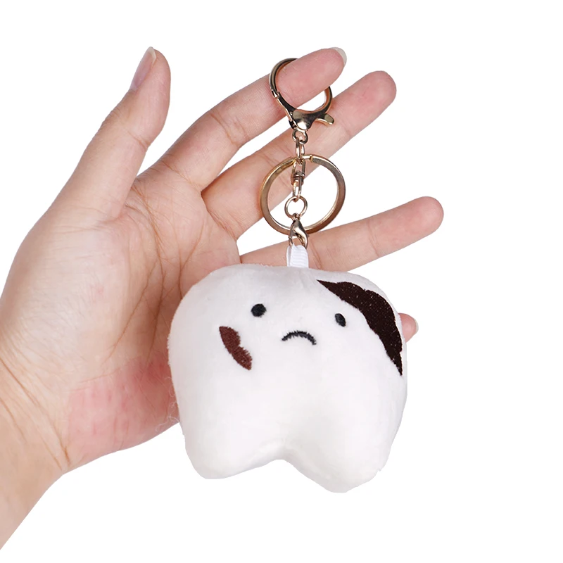 لطيف أفخم الأسنان شكل المفاتيح فرشاة الأسنان الأسنان كيرينغ حقيبة قلادة طب الأسنان معلقة الديكور طبيب الأسنان عيادة هدية للأطفال #3