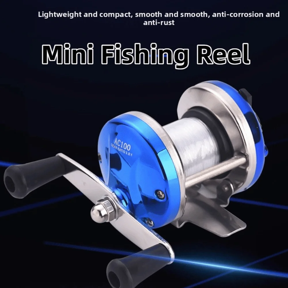 Metal Construction Ice Fishing Reels Right Left Hand Mini Size Fishing Spinning Reel Portable Use High Speed