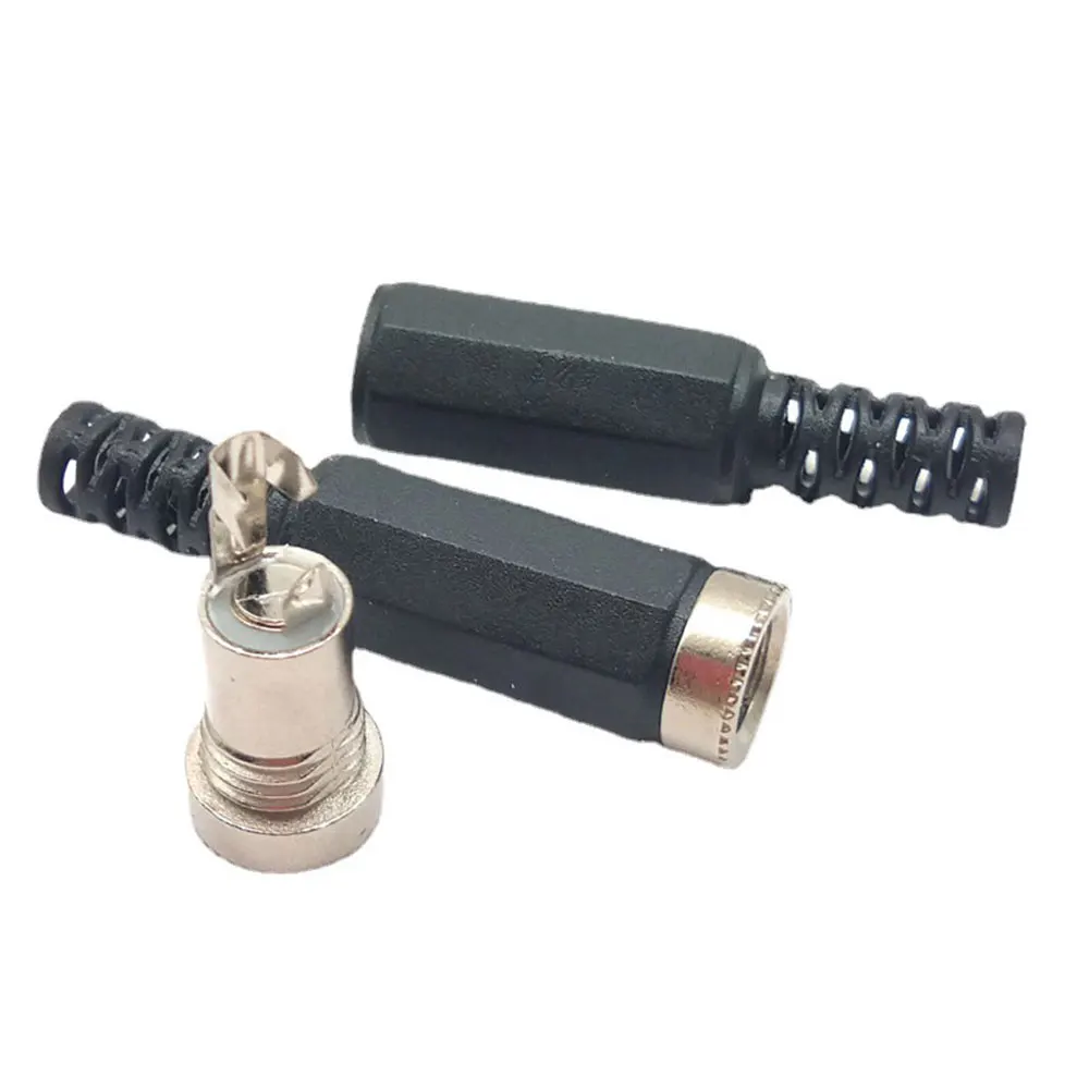 1PCS 5.5 x 2.1/2.5mm DC Power Female Socket Welding DC Plug Jack 5.5*2.1/2.5mm Soldered Barrel Connector for DIY Projects