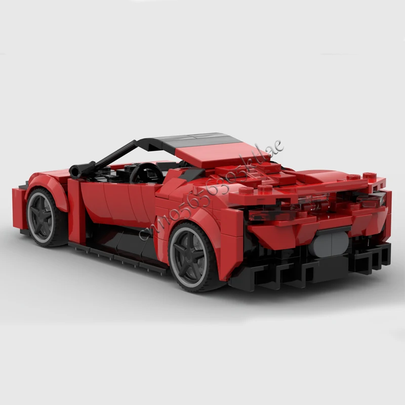 347 أجزاء MOC تكنولوجيا سباق الهجين السوبر نموذج اللبنات سرعة الطوب سيارة لعب الاطفال الكبار مهرجان شعبي هدية #3