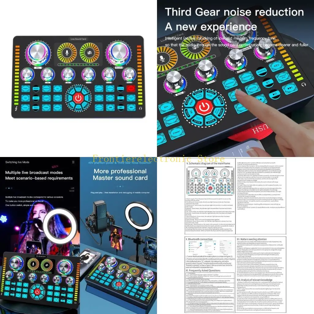 

Звуковая плата G8DB для телефона, компьютера, DJ Studio, аудиомузыкальный микшер для песен KTV